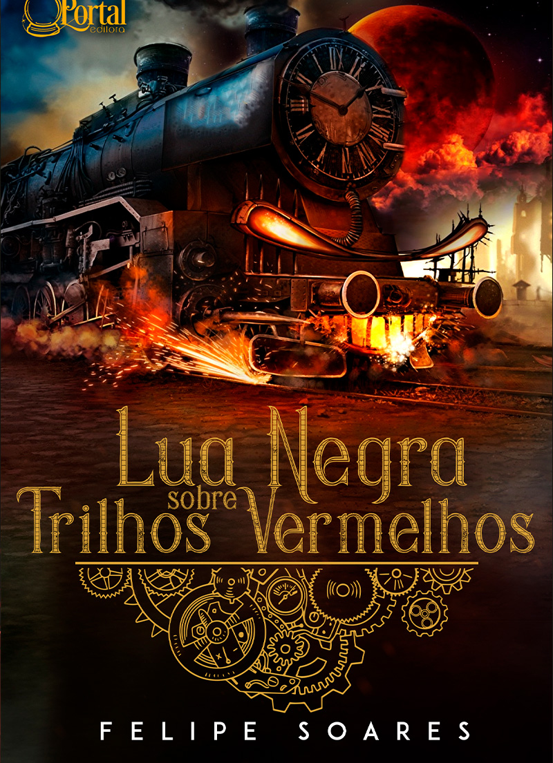 Lua Negra Sobre Trilhos Vermelhos