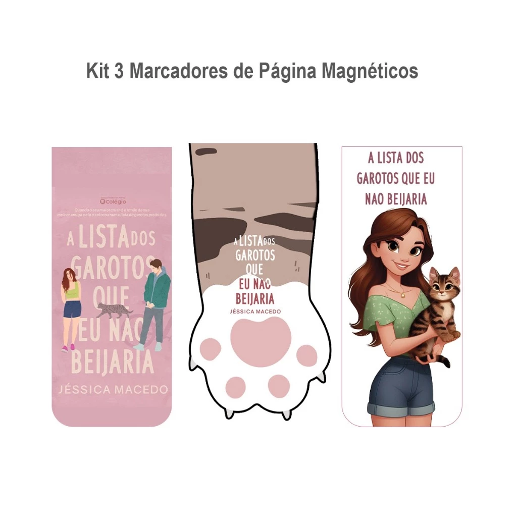 Capa do livro Kit 3 Marcadores Magnéticos Holograficos – A Lista dos Garotos que eu não Beijaria